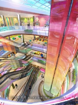 城市综合体设计效果图高清大图之彩虹城购物乐园商场装修图片