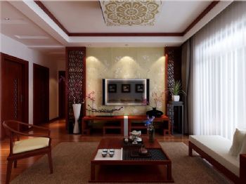 【广福城】130平米中式风格装修中式风格客厅