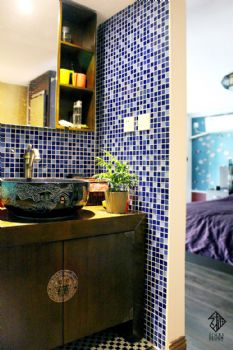 【久栖设计】北京丽舍公寓丨新中式风格设计中式卫生间装修图片