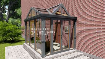 D6715北京铝包木阳光房设计效果图欧式风格客厅