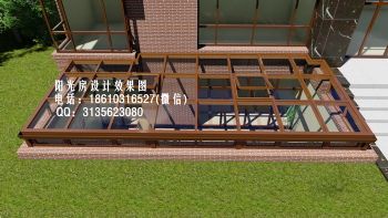 D7522北京阳光房设计效果图简约风格客厅