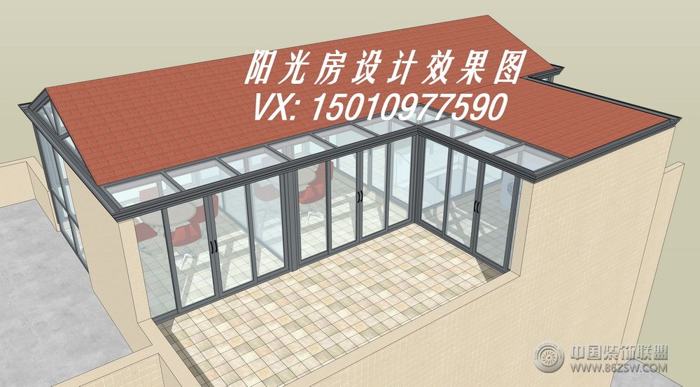 D6512上海门窗阳光房设计效果图
