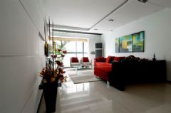现代设计-装潢效果图（138.48平方米）(3)现代客厅装修图片
