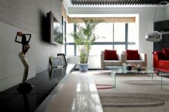 现代设计-装潢效果图（138.48平方米）(4)现代客厅装修图片