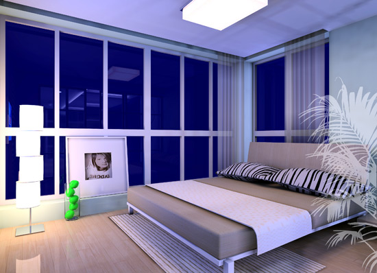 现代风格卧室装修效果图