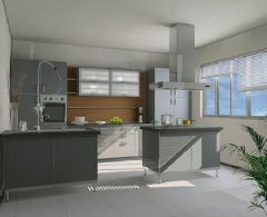 最新家居整体厨房效果图3现代厨房装修图片