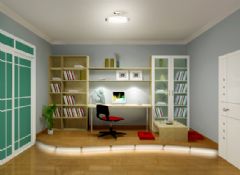室内设计效果图现代风格书房装修图片